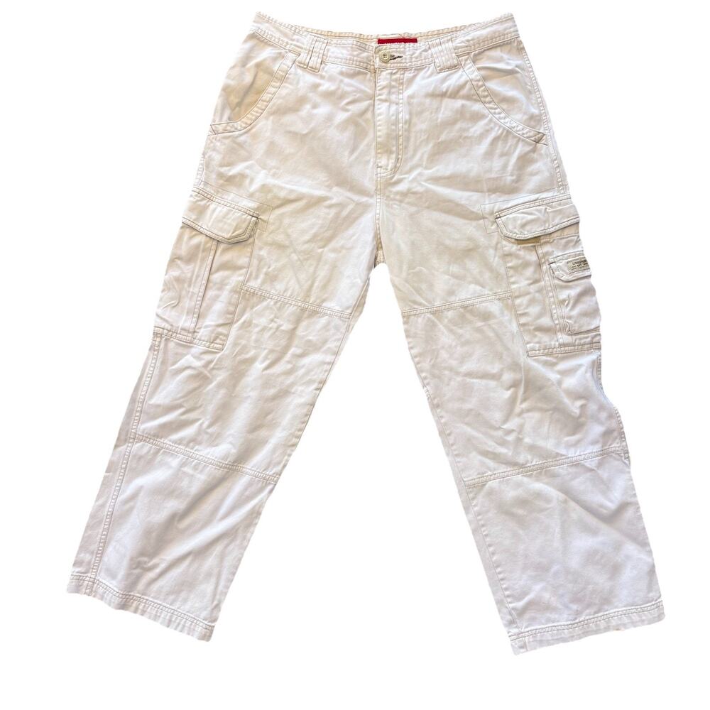 Union Bay 34 X 29 VTG Y2K Streetwear Khaki Cargo Men’s 90S Pants Cotton STAIN